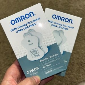 2 boxes of Omron TENS therapy pain relief long life pads. NEW. Boxes sealed.